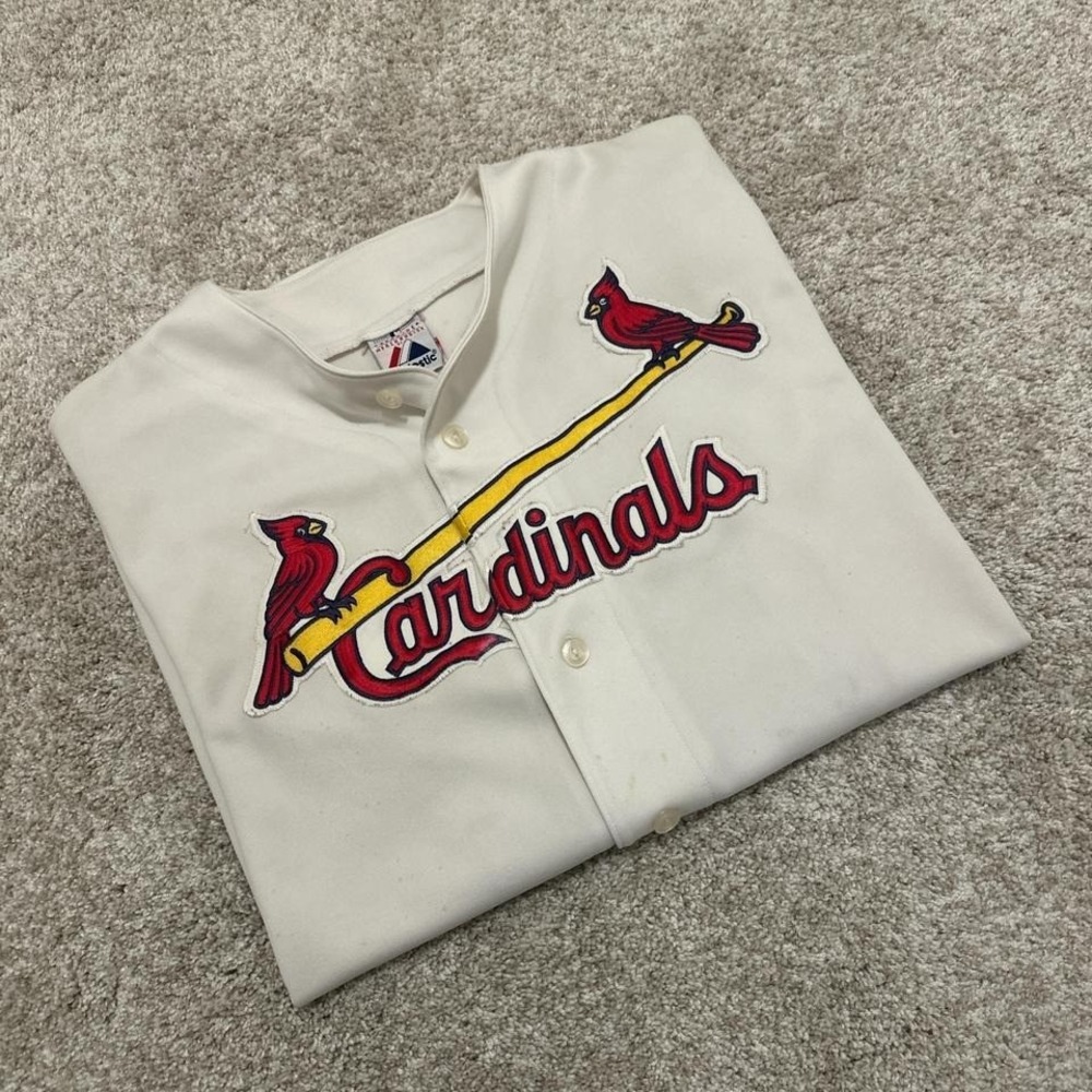 Vintage Majestic MLB St. Louis Cardinals Scott Rolen Jersey | White | Size XL